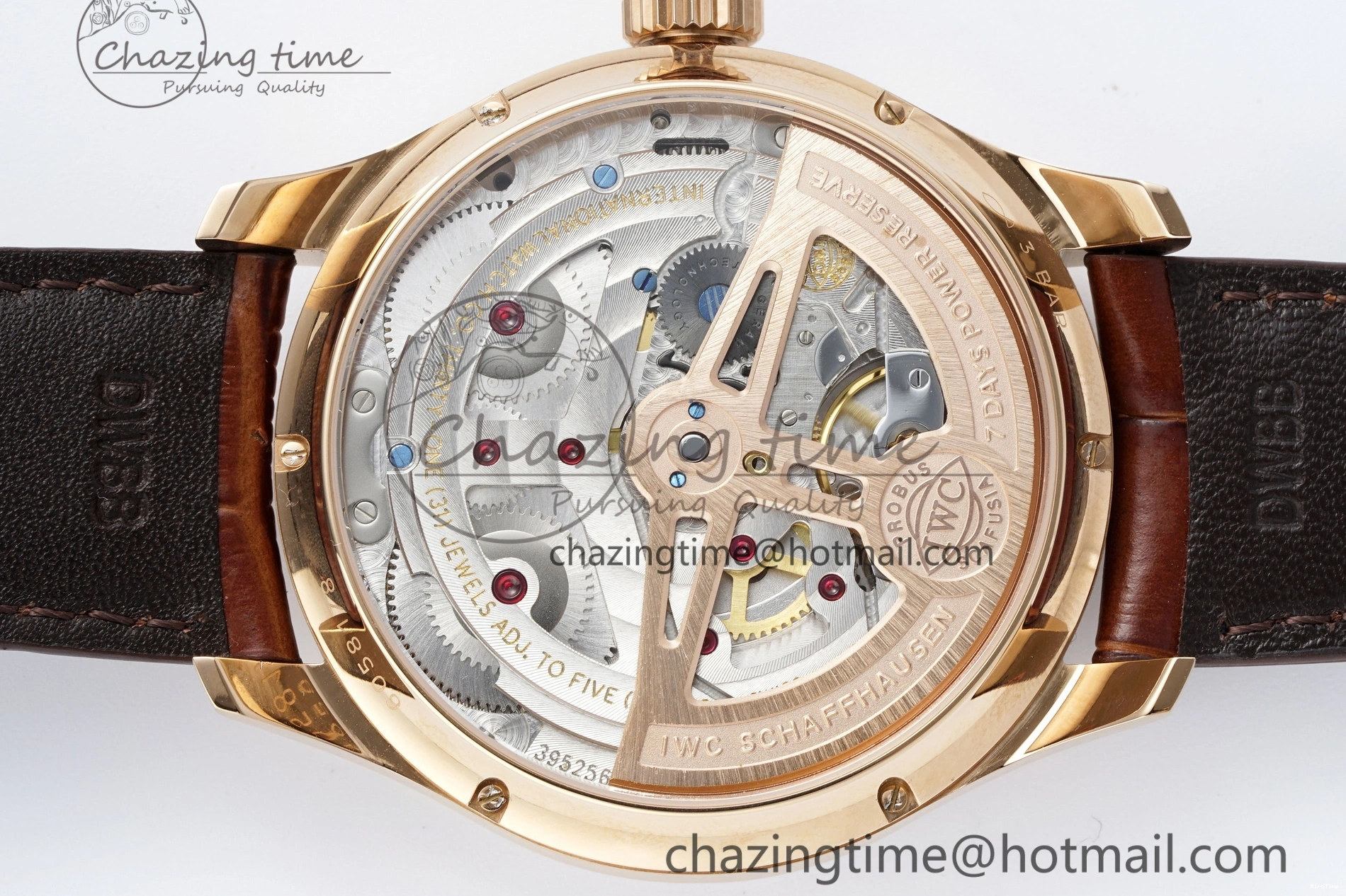 MIROTIME 0420 WellDesigned Portugieser Perpetual Calendar RG 5033 APSF 1:1 Best Edition White Dial on Brown Leather Strap A52610 Clone 7042